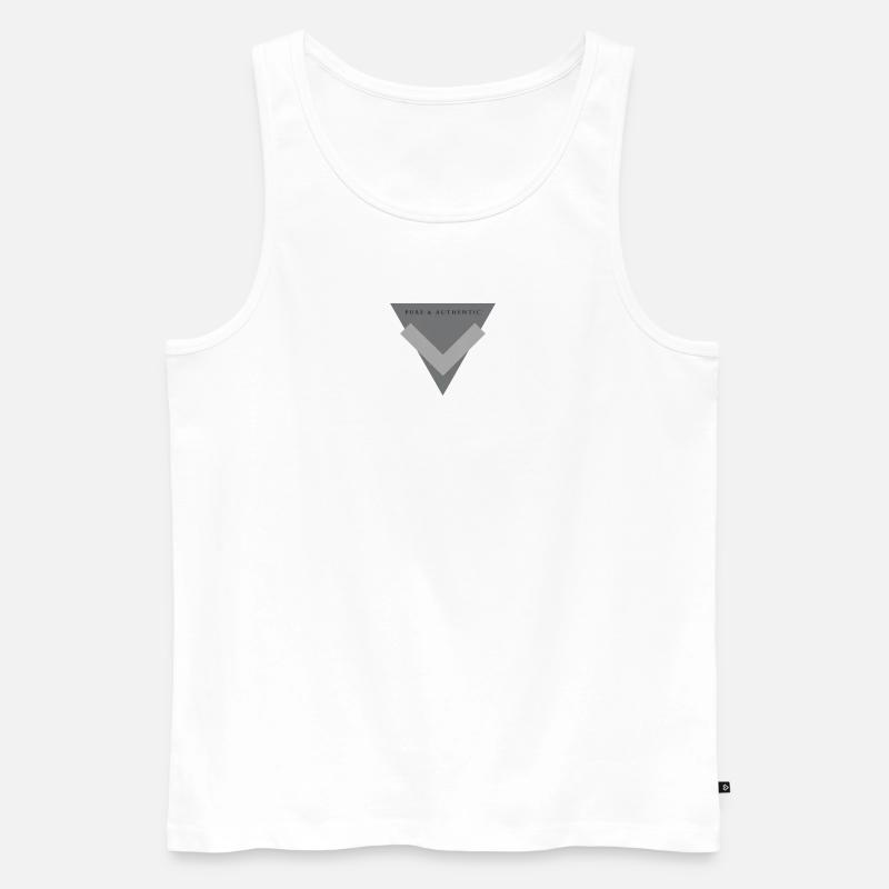 PURE & AUTHENTIC - Männer Premium Bio Tank Top - Weiß