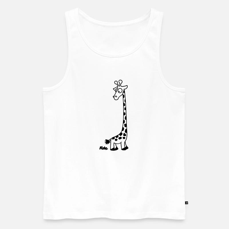 Giraffe - Männer Premium Bio Tank Top - Weiß