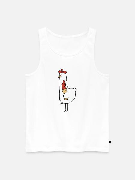 FrenchDuck - Men's Premium Organic Tank Top - white