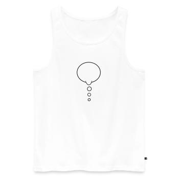 Denkblase Design - Männer Premium Bio Tank Top - Weiß - Vorne - AI Model Male 178 light (178cm)