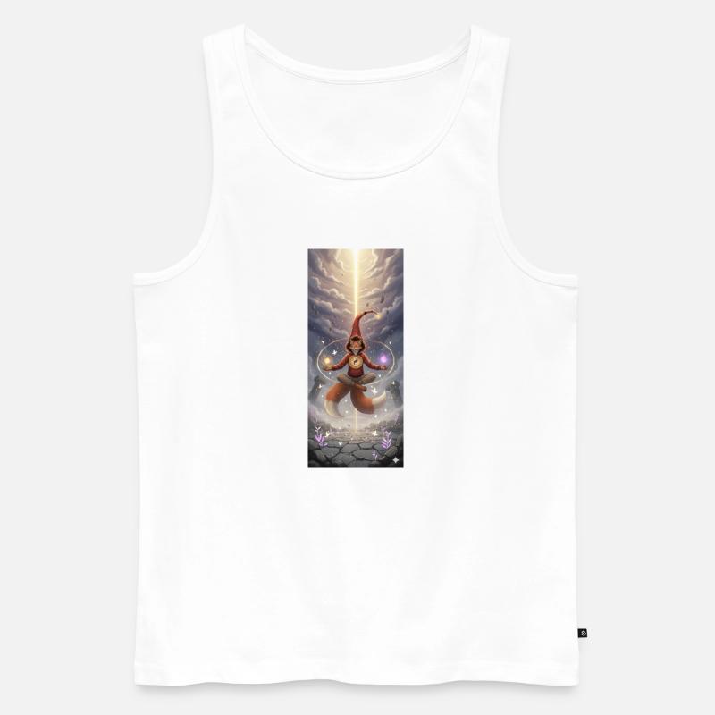 Fox Magic in the Light Path - Men's Premium Organic Tank Top - white