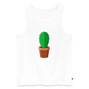 cactus - Men's Premium Organic Tank Top - white - Front - Michal (187cm)