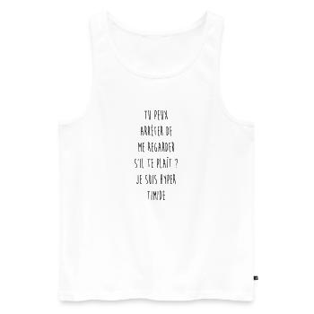 Le Loveur N2 - Débardeur bio Premium Homme - blanc - Devant - Michal (187cm)