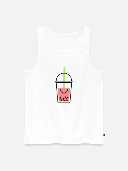Bubble Tea - Men's Premium Organic Tank Top - white