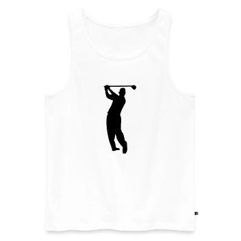 golfer01 - Men's Premium Organic Tank Top - white - Front - AI Model Male 178 light (178cm)