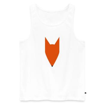 Fox / Fuchs - Männer Premium Bio Tank Top - Weiß - Vorne - AI Model Male 178 light (178cm)