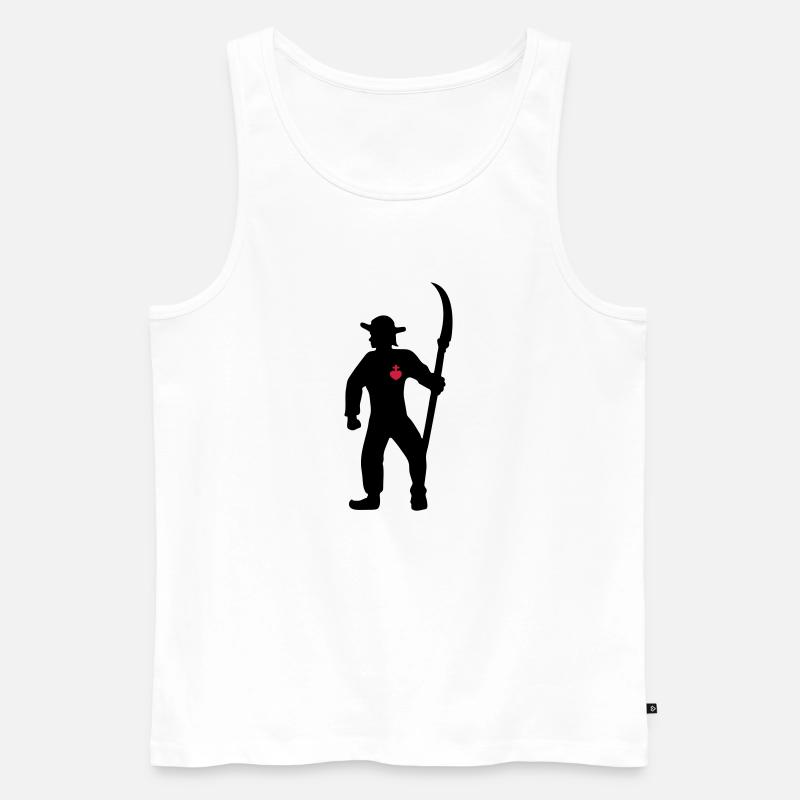 Bauer Bauer aus der Vendée - Männer Premium Bio Tank Top - Weiß