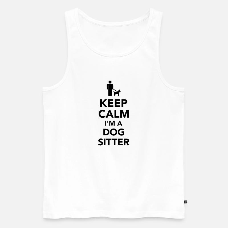 Hundesitter - Männer Premium Bio Tank Top - Weiß