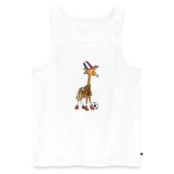 Giraffe Fan Netherlands - Men's Premium Organic Tank Top - white - Front - Michal (187cm)