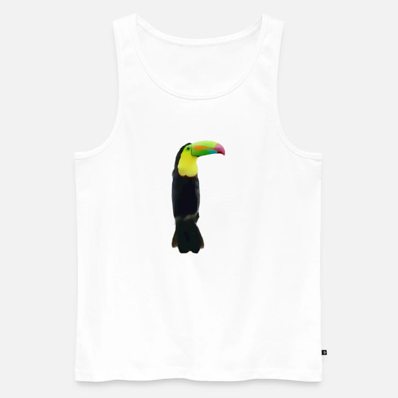 Der meisterhafte Tocan - Männer Premium Bio Tank Top - Weiß