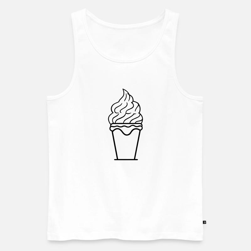 Eisbecher - Männer Premium Bio Tank Top - Weiß