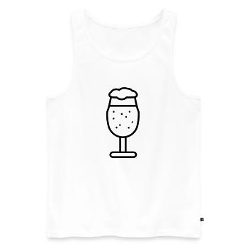 Bière - Débardeur bio Premium Homme - blanc - Devant - Michal (187cm)