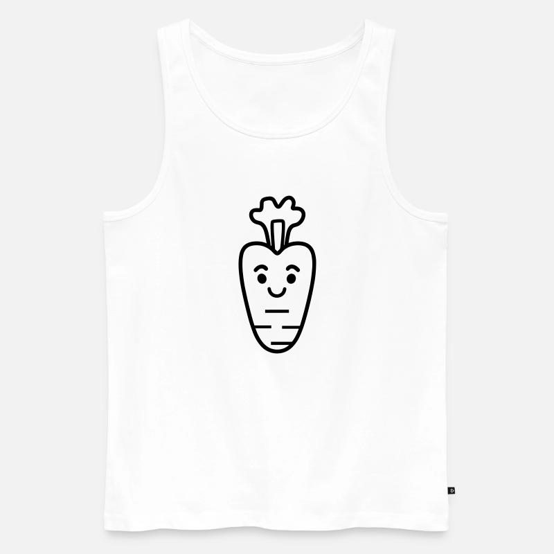 Karotte - Männer Premium Bio Tank Top - Weiß