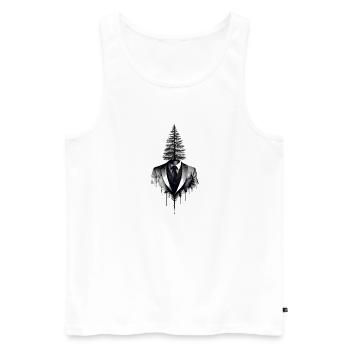 La nature dans l’, les randonneurs, les forêts et la nature sauvage - Débardeur bio Premium Homme - blanc - Devant - Michal (187cm)