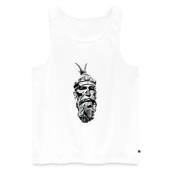 Skënderbeu - Männer Premium Bio Tank Top - Weiß - Vorne - AI Model Male 178 light (178cm)