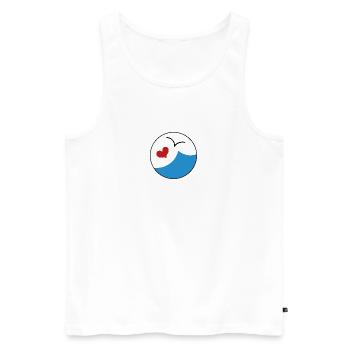 Feeling 21 Studio - Männer Premium Bio Tank Top - Weiß - Vorne - Michal (187cm)