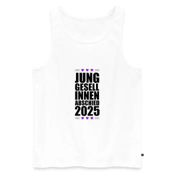 Junggesellinnen Abschied Herz 2025 - Männer Premium Bio Tank Top - Weiß - Vorne - Michal (187cm)