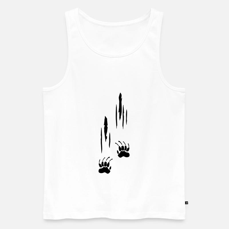 Scratches, Claws - Men's Premium Organic Tank Top - white