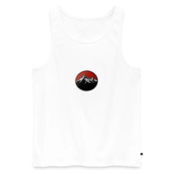 Schweizer Berge - Männer Premium Bio Tank Top - Weiß - Vorne - Michal (187cm)