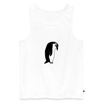 manchot - Débardeur bio Premium Homme - blanc - Devant - Michal (187cm)