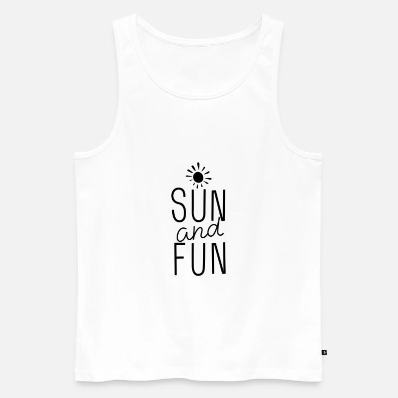 SONNE und SPASS - Männer Premium Bio Tank Top - Weiß