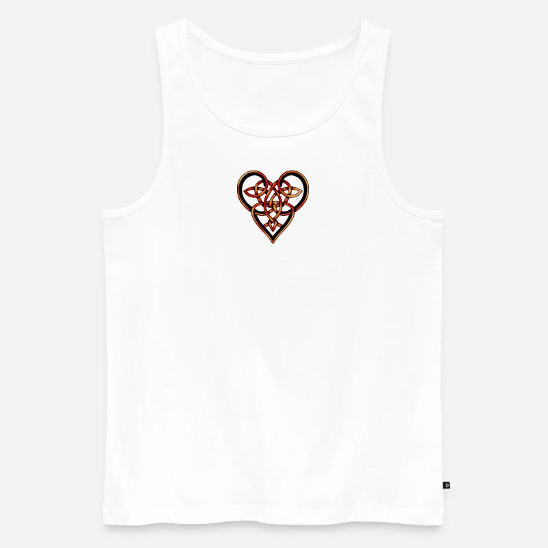 Celtic heart - Männer Premium Bio Tank Top - Weiß