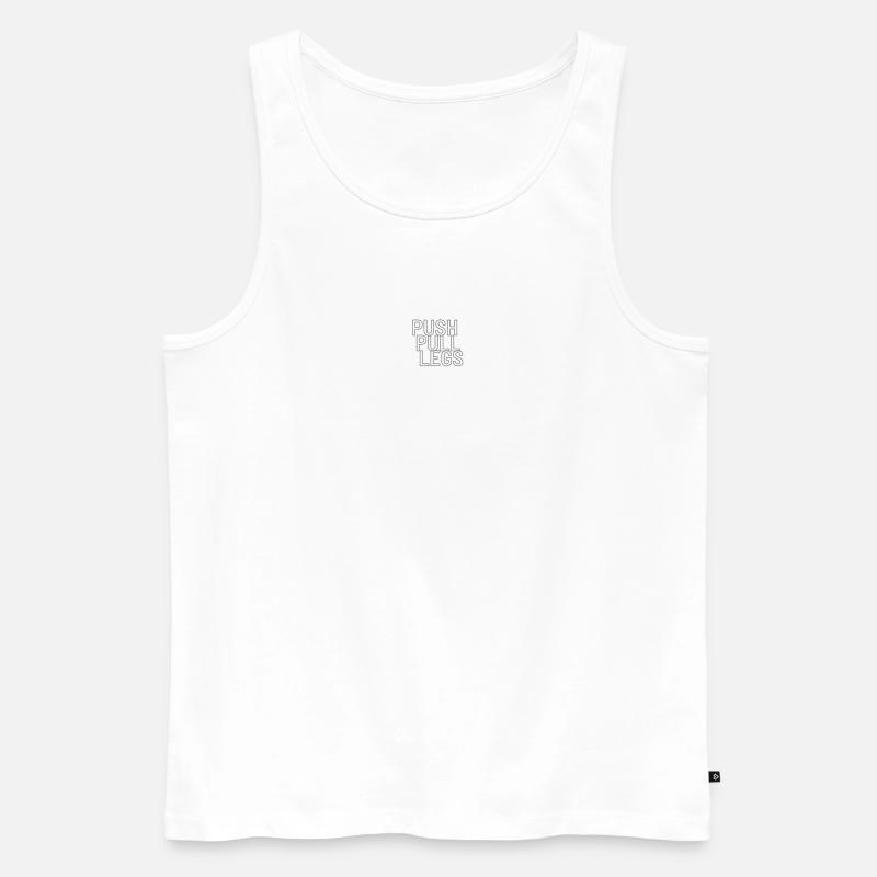 Push Pull Legs Trainingssplit - Männer Premium Bio Tank Top - Weiß