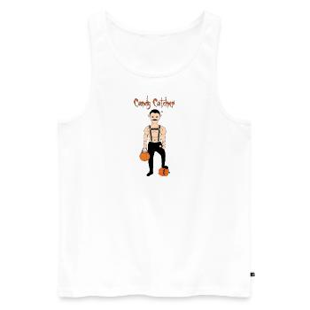 Fröhliches Halloween - Männer Premium Bio Tank Top - Weiß - Vorne - Michal (187cm)