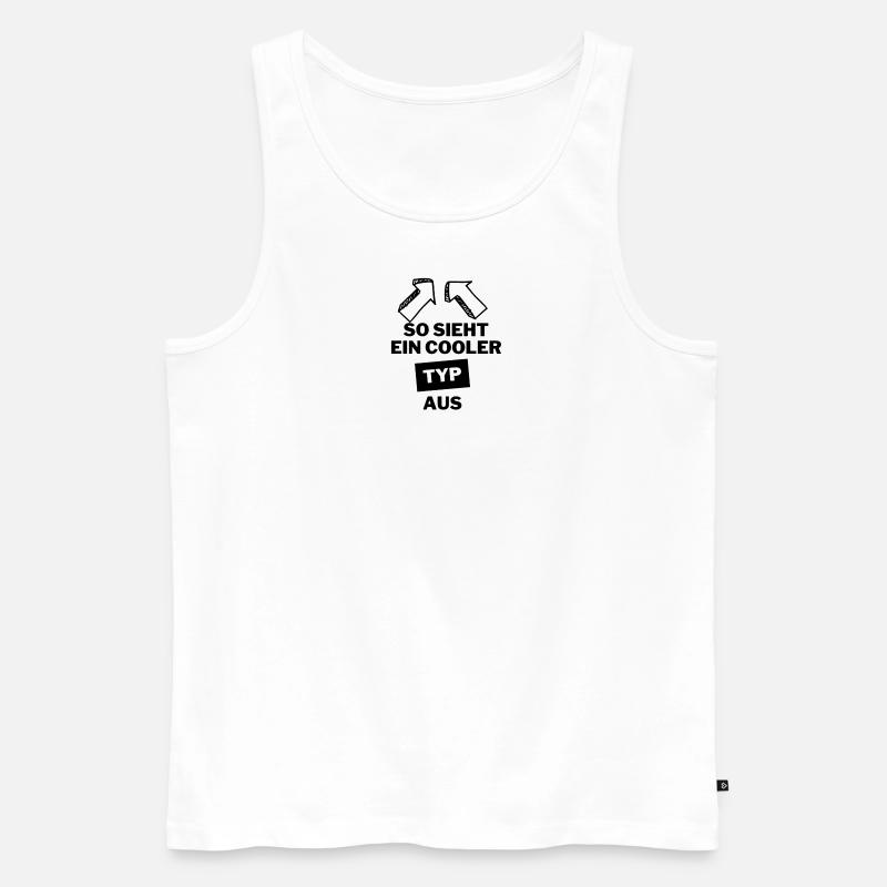 cooler Typ - Männer Premium Bio Tank Top - Weiß