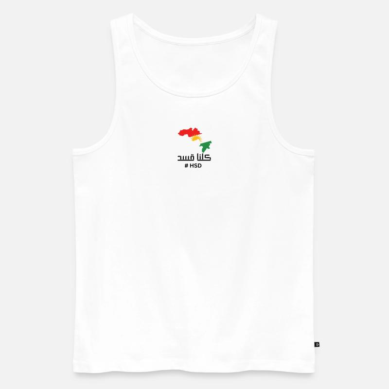 كلنا قسد - Männer Premium Bio Tank Top - Weiß