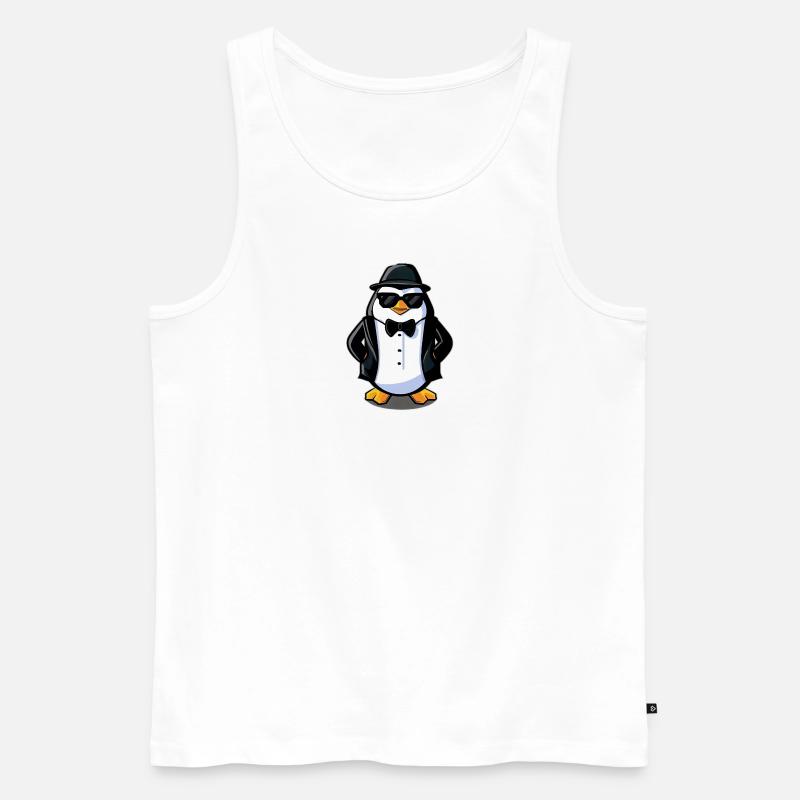 Der Pinguin - Männer Premium Bio Tank Top - Weiß