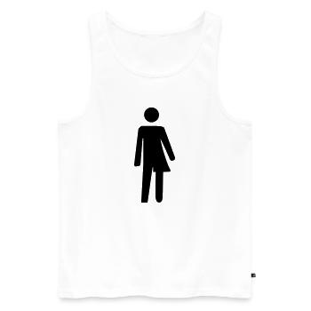 Transgender Toilet Sign - Men's Premium Organic Tank Top - white - Front - Michal (187cm)