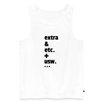 und mehr - Männer Premium Bio Tank Top - Weiß - Vorne - Michal (187cm)