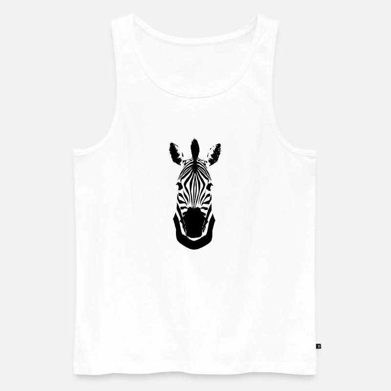 Zebra - Männer Premium Bio Tank Top - Weiß