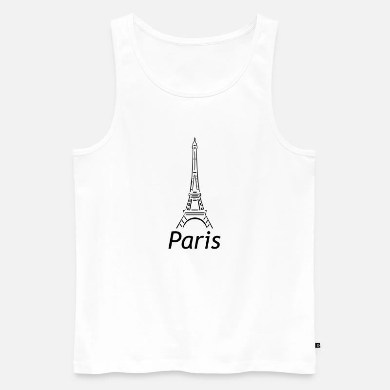 paris - Männer Premium Bio Tank Top - Weiß