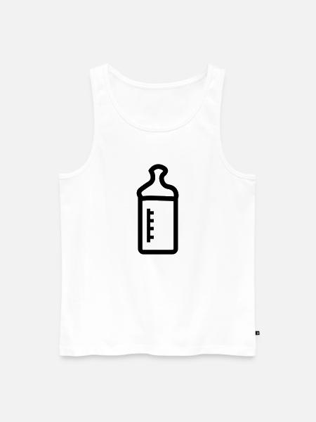 babyflasche - Männer Premium Bio Tank Top - Weiß