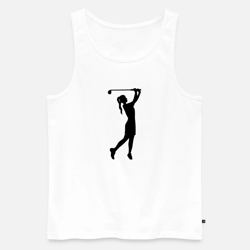 golferin - Männer Premium Bio Tank Top - Weiß