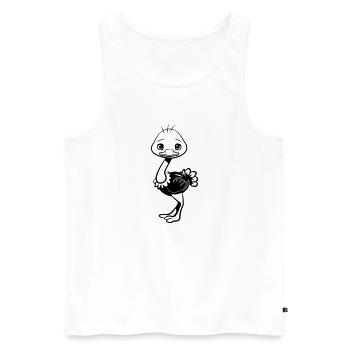 strauss emu baby - Männer Premium Bio Tank Top - Weiß - Vorne - AI Model Male 178 light (178cm)