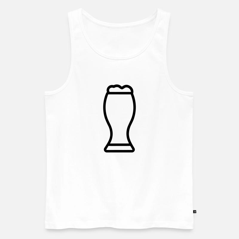 Bier - Männer Premium Bio Tank Top - Weiß