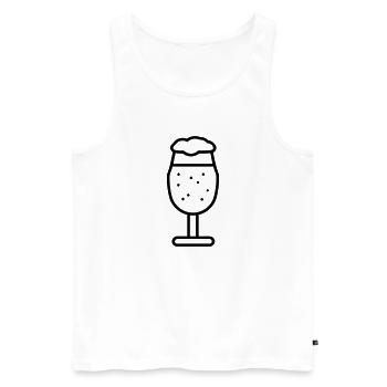 Bière - Débardeur bio Premium Homme - blanc - Devant - Michal (187cm)