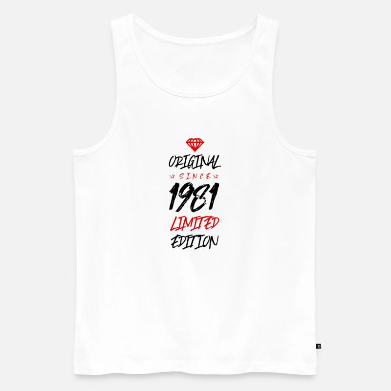 1981 limited edition - Männer Premium Bio Tank Top - Weiß