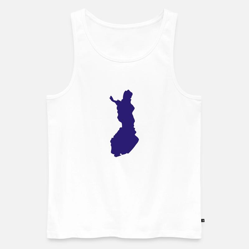 Finnland - Männer Premium Bio Tank Top - Weiß