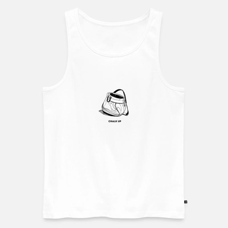 Chalk up - Boulder Tshirt - Männer Premium Bio Tank Top - Weiß