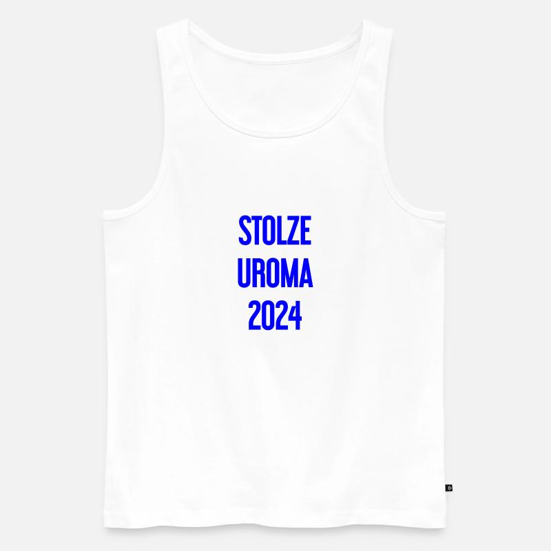 Stolze Uroma 2024 - Männer Premium Bio Tank Top - Weiß