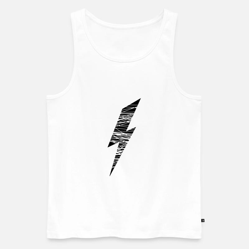 Blitz - Männer Premium Bio Tank Top - Weiß