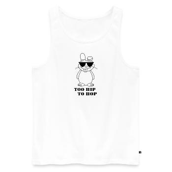 Cooler Hase - Männer Premium Bio Tank Top - Weiß - Vorne - AI Model Male 178 light (178cm)