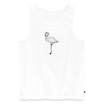 Flamingoo GeomeTRIX - Männer Premium Bio Tank Top - Weiß - Vorne - Michal (187cm)