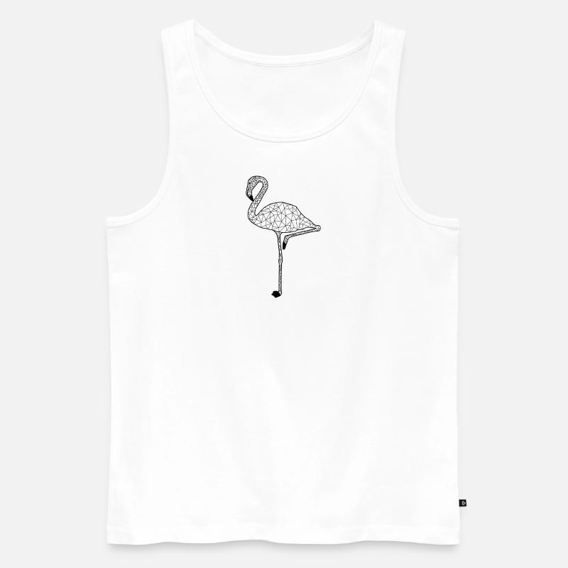 Flamingoo GeomeTRIX - Männer Premium Bio Tank Top - Weiß
