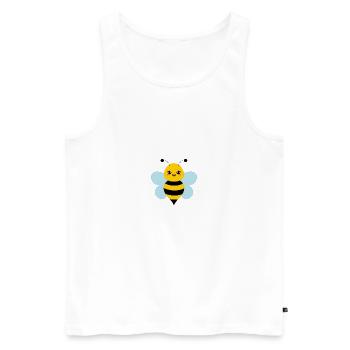 BIENE - Männer Premium Bio Tank Top - Weiß - Vorne - AI Model Male 178 light (178cm)