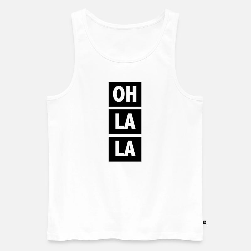 Oh la la - Männer Premium Bio Tank Top - Weiß